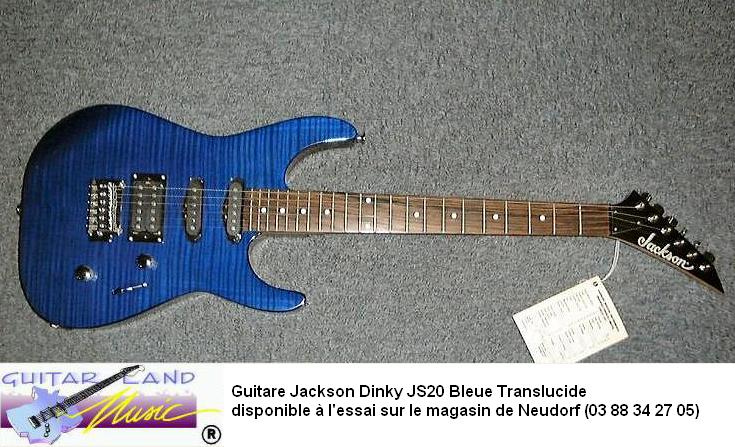 Guitare Jackson Dinky JS20 Bleu Translucide